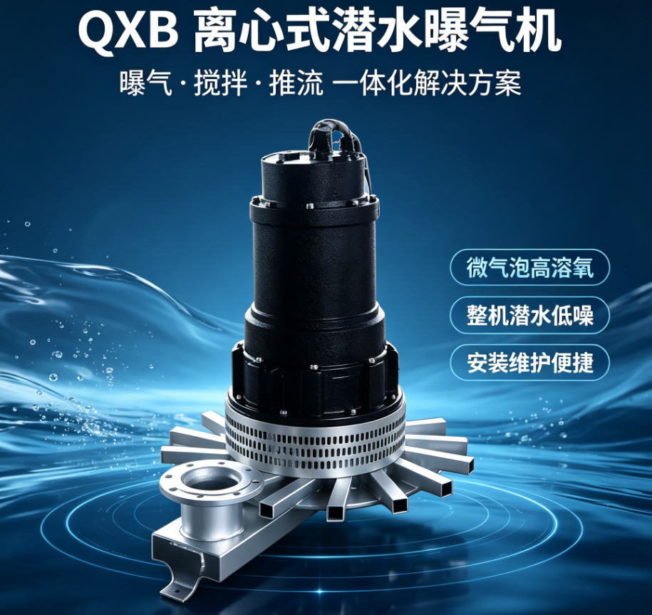 QXB 系列离心式潜水曝气机 —— 曝气搅拌双效合一